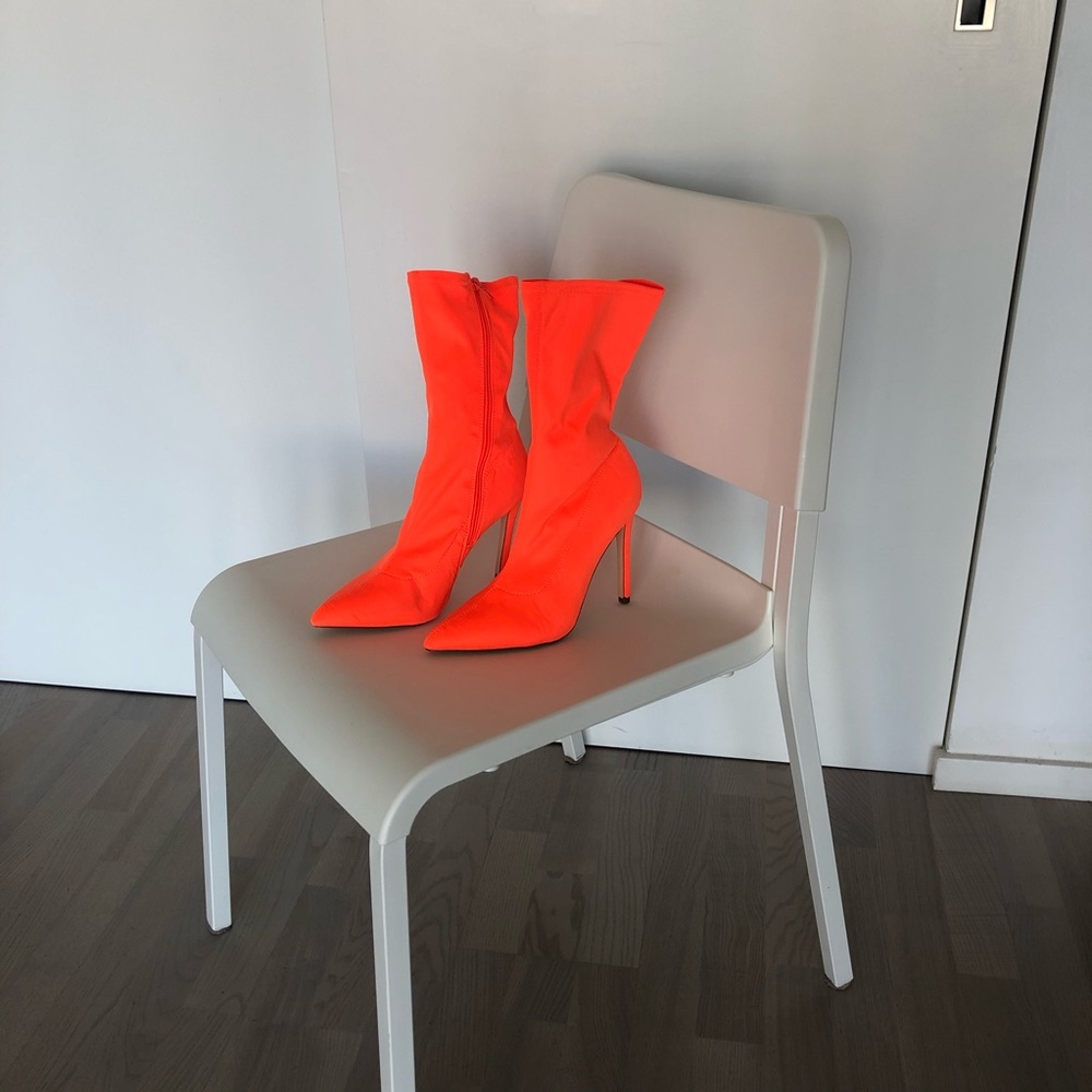 Neon Heeled Booties